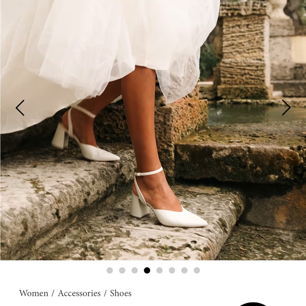 White Mule & Marylin Strap - Unworn, NWT, perfect wedding weekend shoe